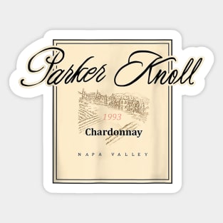 Parker Knoll Wine Vineyard Napa Valley Sticker